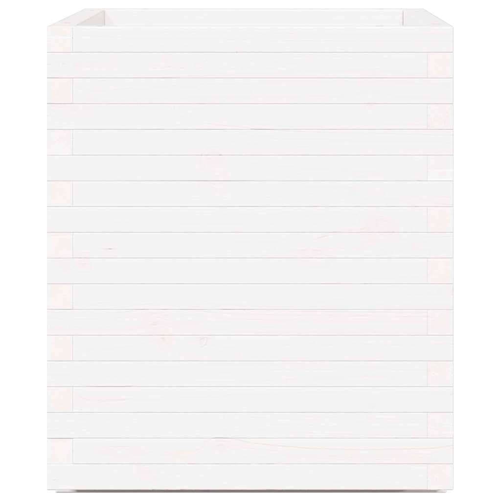 plantekasse 60x60x72,5 cm massivt fyrretræ hvid