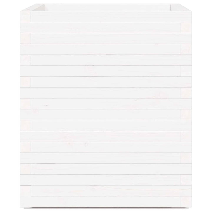 plantekasse 60x60x72,5 cm massivt fyrretræ hvid