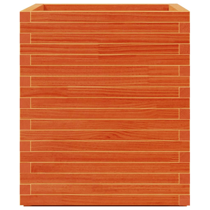 plantekasse 60x60x72,5 cm massivt fyrretræ gyldenbrun