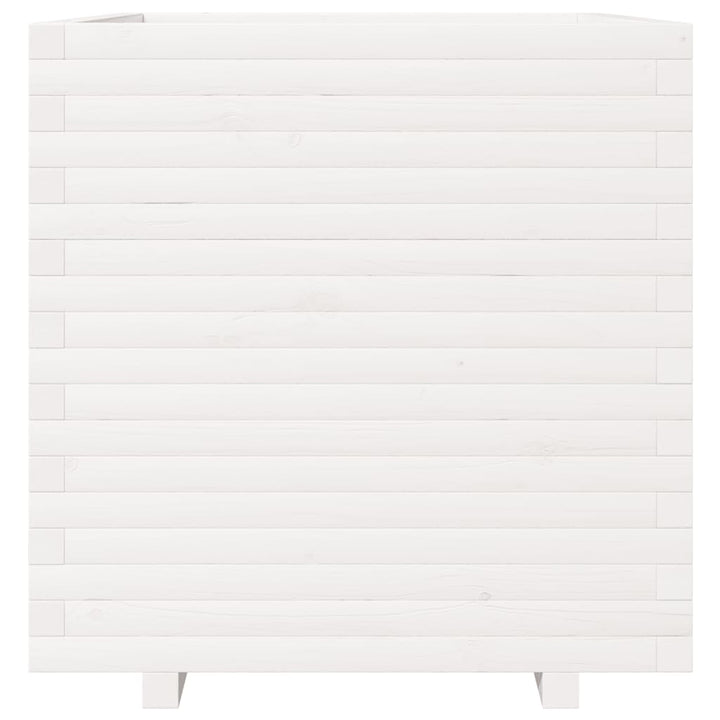 plantekasse 70x70x72,5 cm massivt fyrretræ hvid
