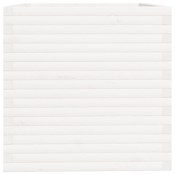 plantekasse 70x70x72,5 cm massivt fyrretræ hvid