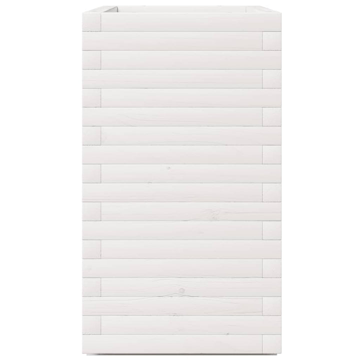 plantekasse 70x40x72,5 cm massivt fyrretræ hvid