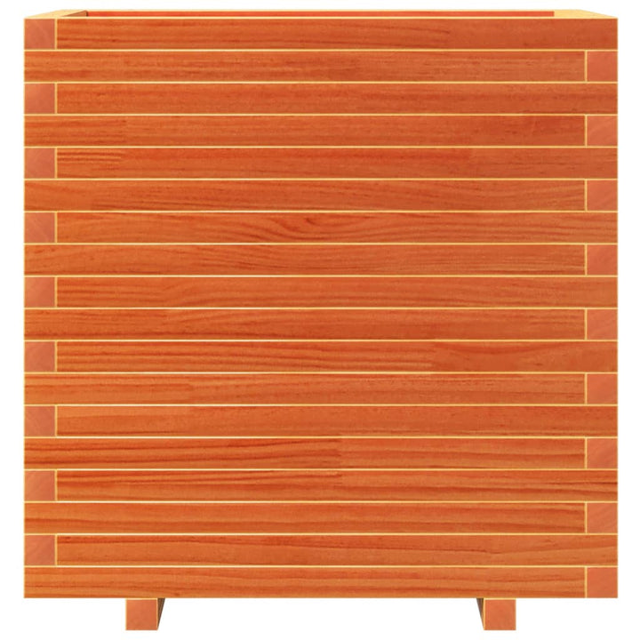 plantekasse 70x40x72,5 cm massivt fyrretræ gyldenbrun