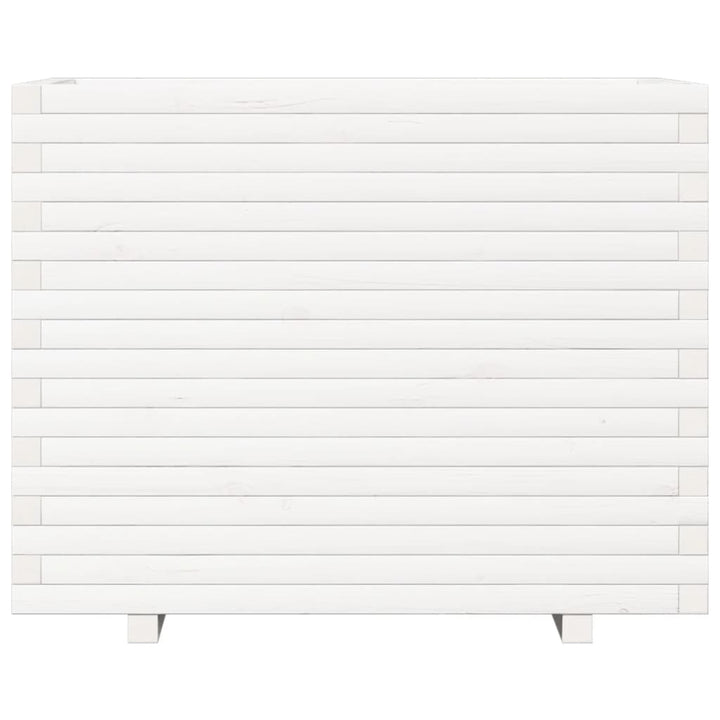 plantekasse 90x60x72,5 cm massivt fyrretræ hvid