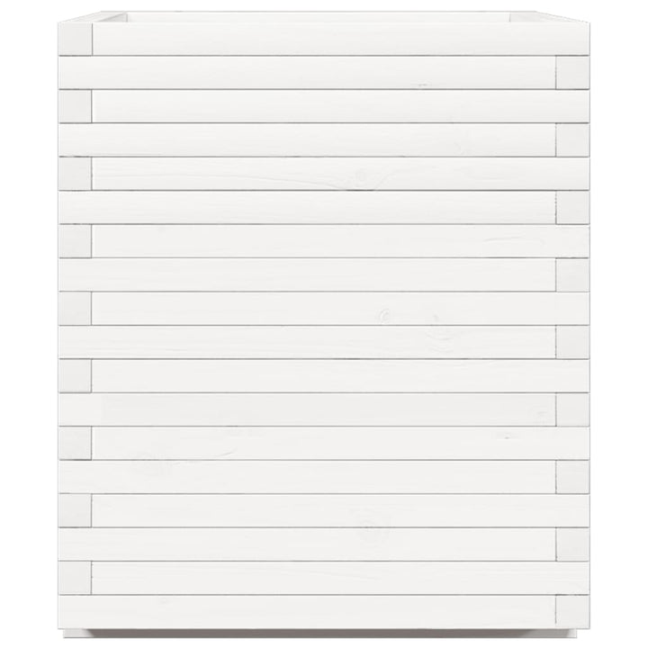 plantekasse 90x60x72,5 cm massivt fyrretræ hvid