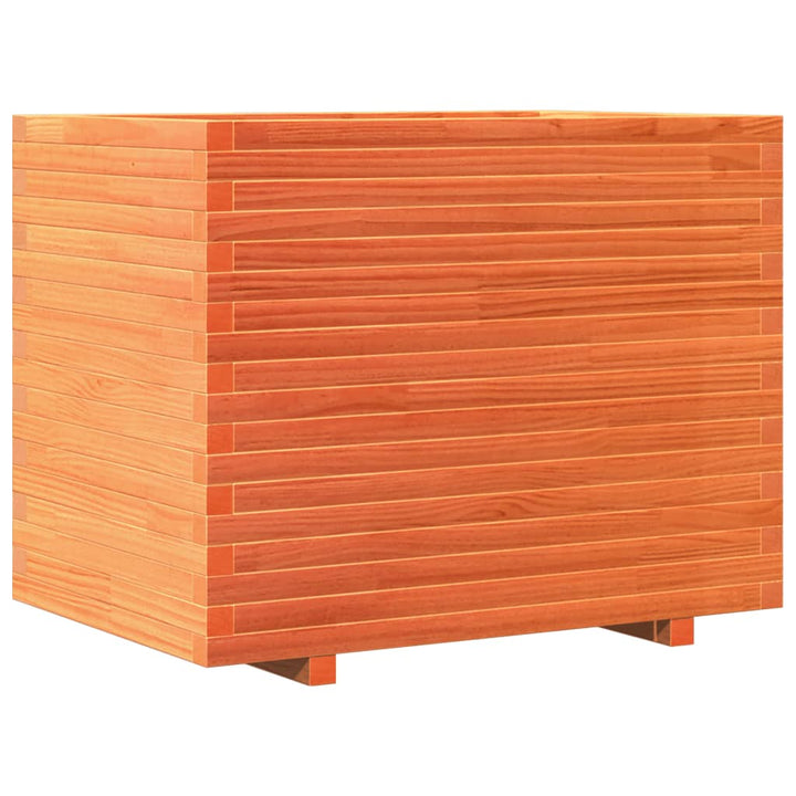 plantekasse 90x60x72,5 cm massivt fyrretræ gyldenbrun