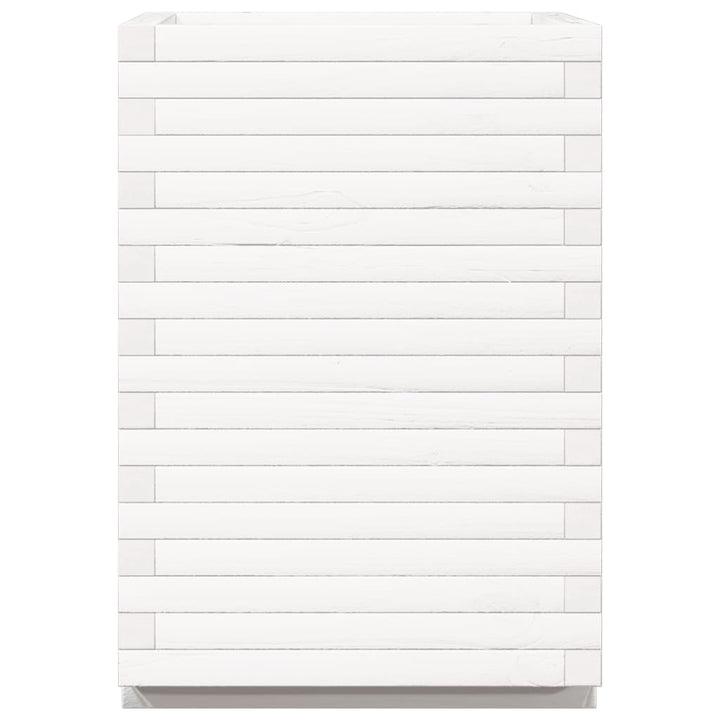 plantekasse 50x50x72 cm massivt fyrretræ hvid