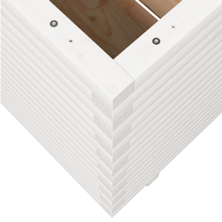 plantekasse 50x50x72 cm massivt fyrretræ hvid