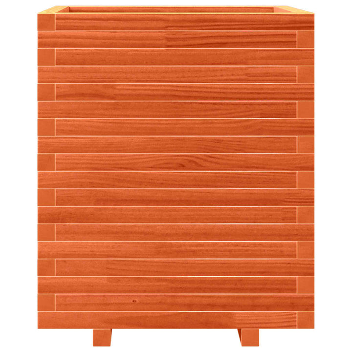 plantekasse 60x60x72 cm massivt fyrretræ gyldenbrun