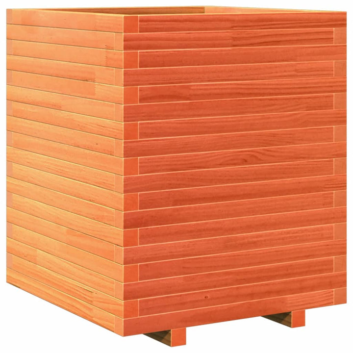 plantekasse 60x60x72 cm massivt fyrretræ gyldenbrun