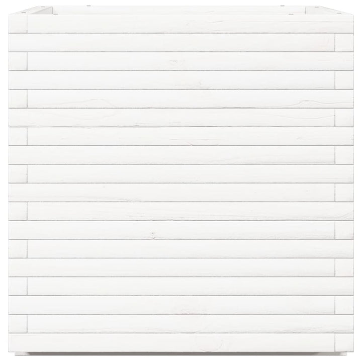 plantekasse 70x70x72 cm massivt fyrretræ hvid