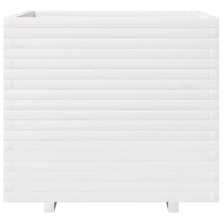 plantekasse 80x80x72 cm massivt fyrretræ hvid