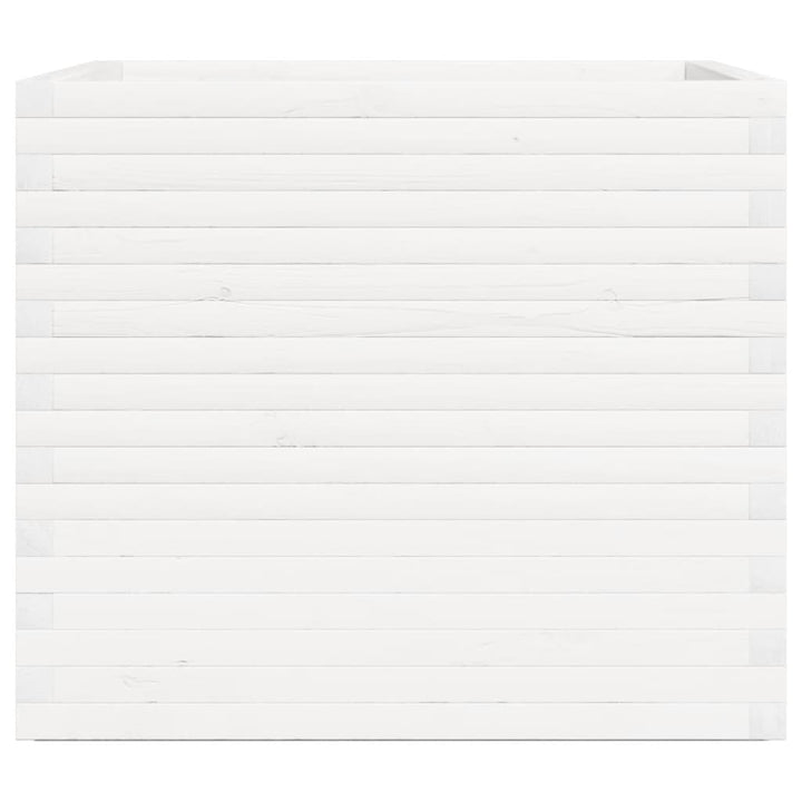 plantekasse 80x80x72 cm massivt fyrretræ hvid