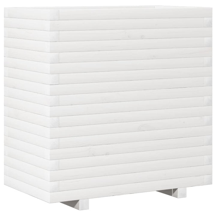 plantekasse 70x40x72 cm massivt fyrretræ hvid