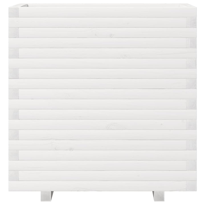 plantekasse 70x40x72 cm massivt fyrretræ hvid