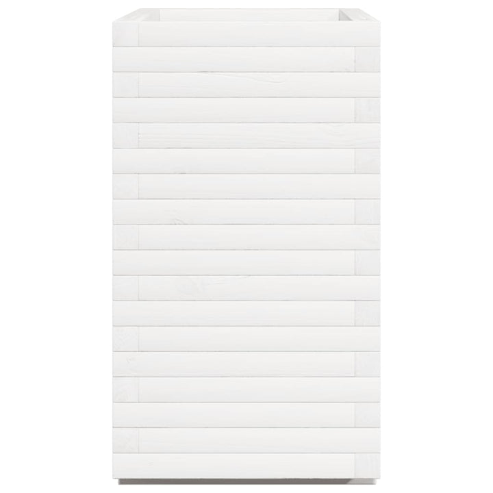plantekasse 70x40x72 cm massivt fyrretræ hvid