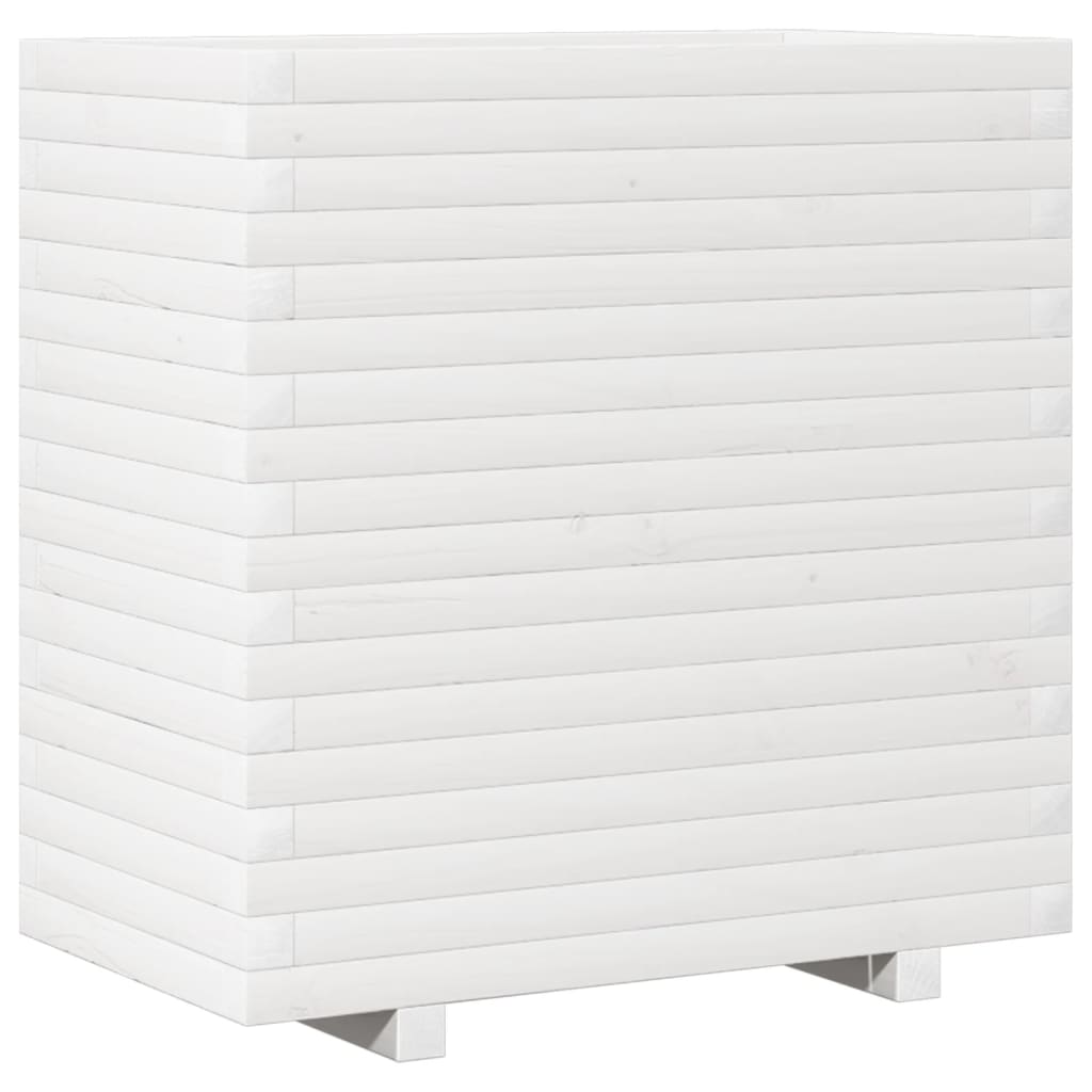 plantekasse 70x40x72 cm massivt fyrretræ hvid