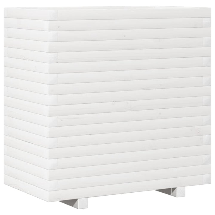 plantekasse 70x40x72 cm massivt fyrretræ hvid