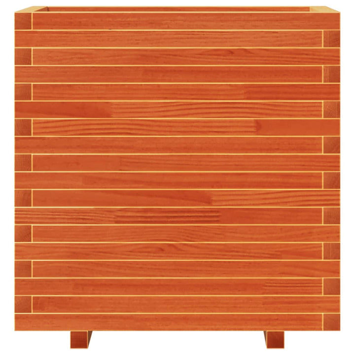 plantekasse 70x40x72 cm massivt fyrretræ gyldenbrun