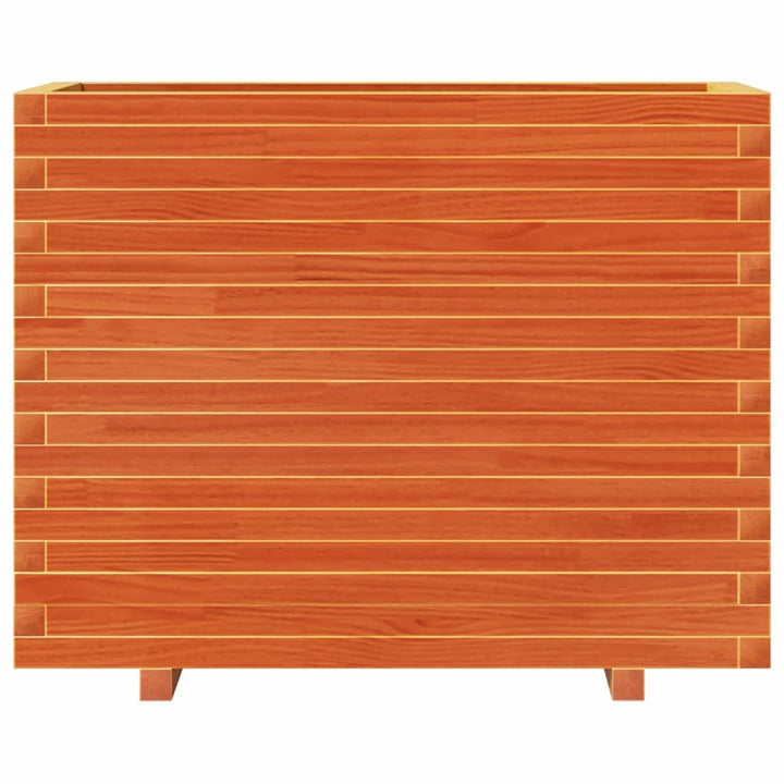 plantekasse 90x40x72 cm massivt fyrretræ gyldenbrun