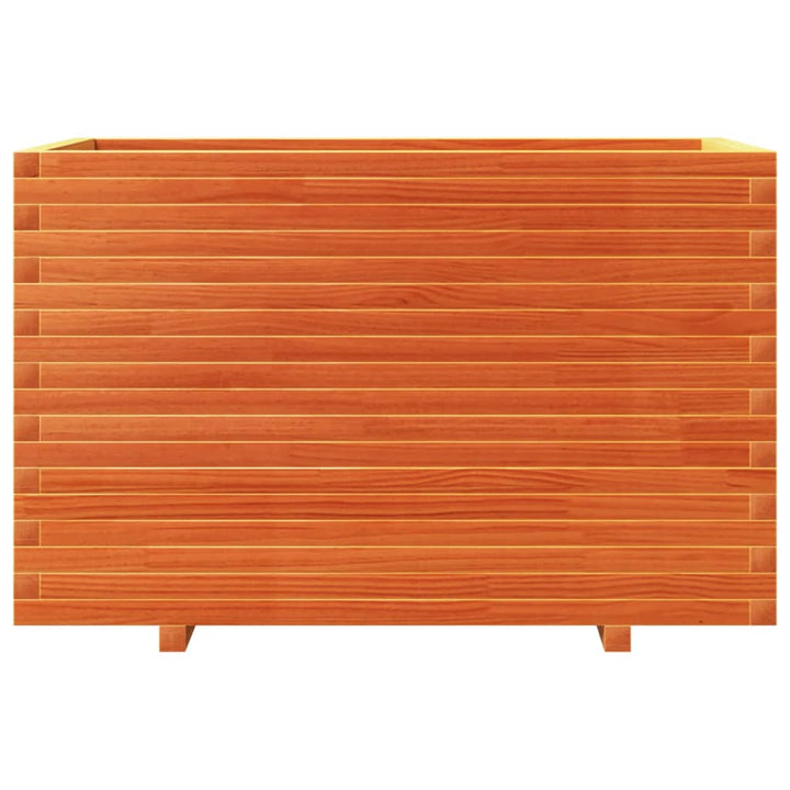 plantekasse 110x60x72 cm massivt fyrretræ gyldenbrun