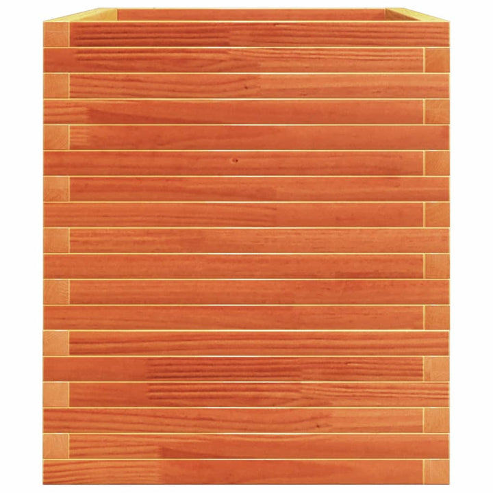 plantekasse 110x60x72 cm massivt fyrretræ gyldenbrun