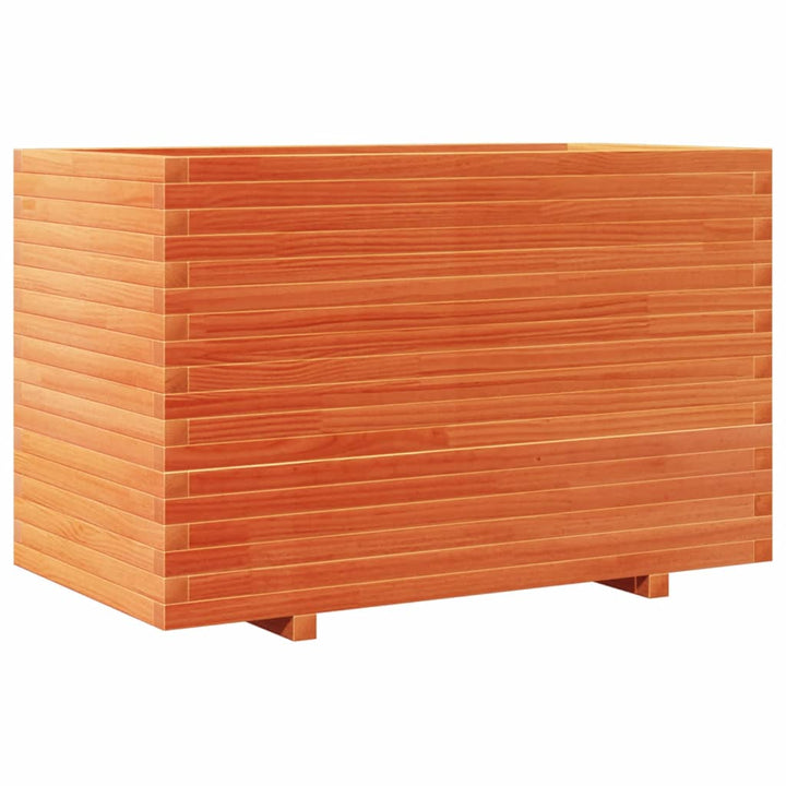 plantekasse 110x60x72 cm massivt fyrretræ gyldenbrun