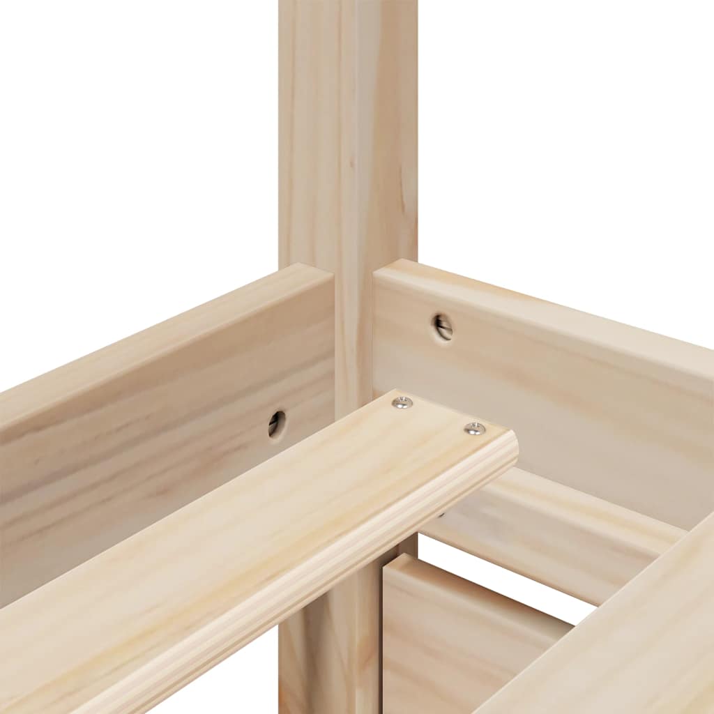 seng med skuffer og madras 90x200 cm massivt fyrretræ