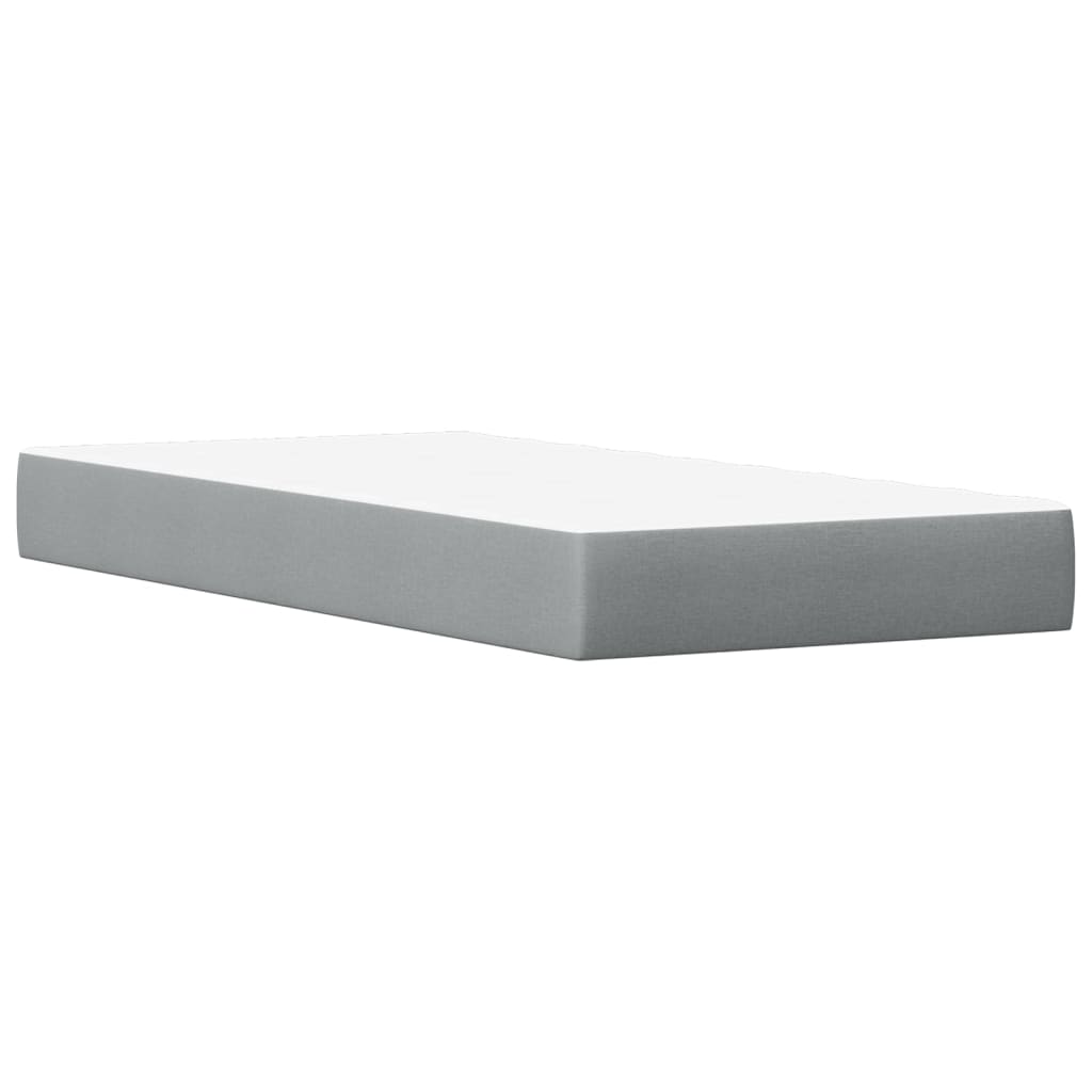 seng med madras 90x200 cm massivt fyrretræ hvid