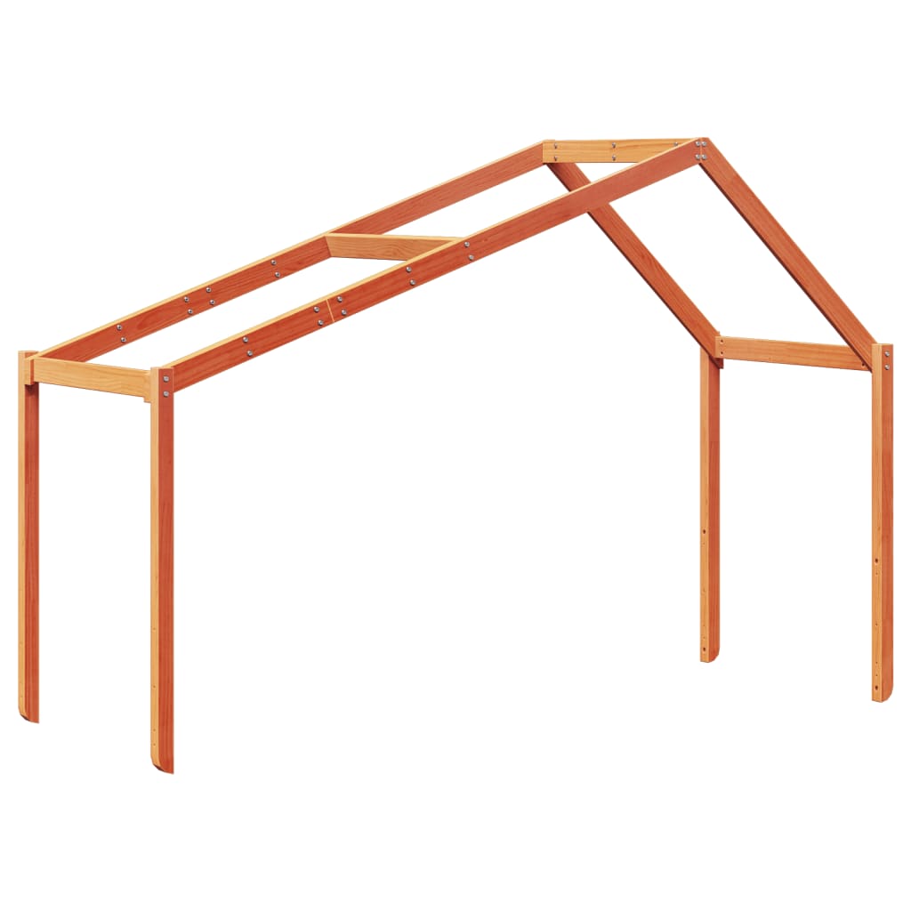 køjeseng med tag 90x190 cm massivt fyrretræ gyldenbrun