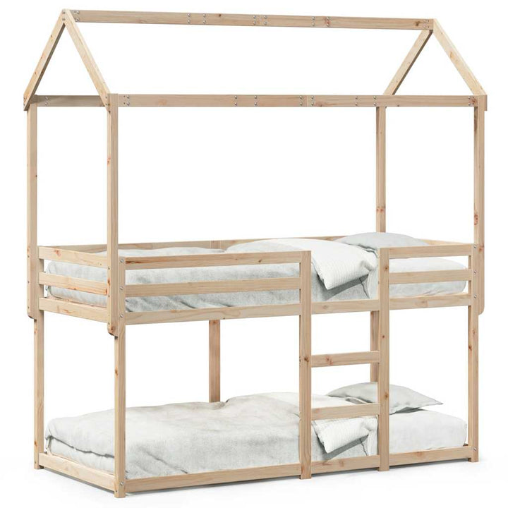 køjeseng uden madras 90x190 cm massivt fyrretræ