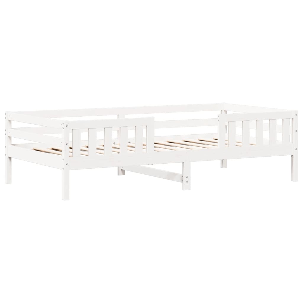 husseng 80x200 cm massivt fyrretræ hvid