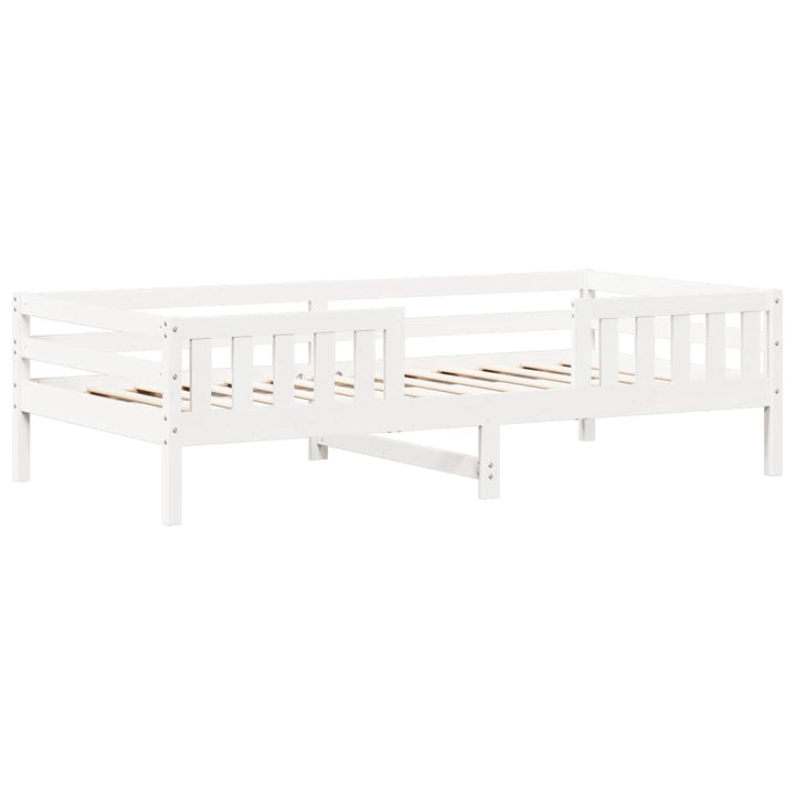 husseng med bænk 80x200 cm massivt fyrretræ hvid