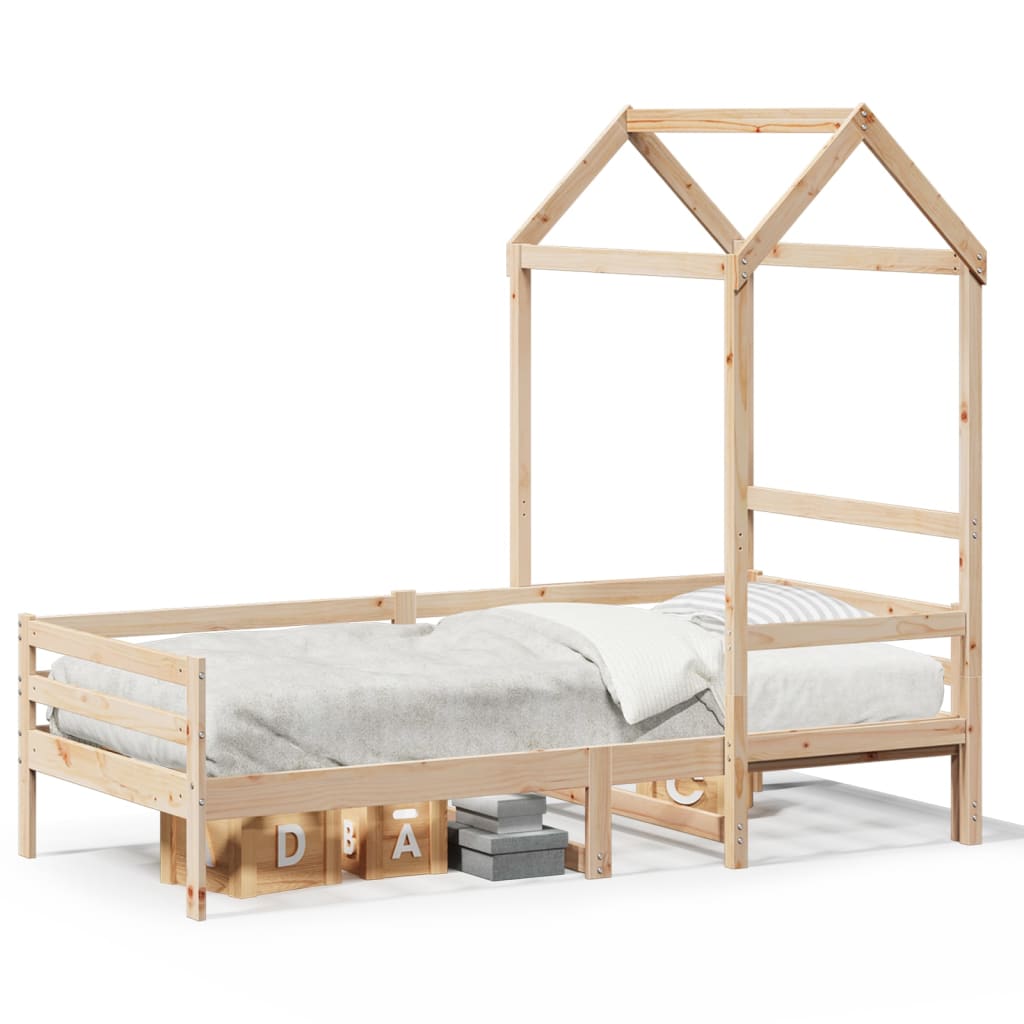 daybed med tag 80x200 cm massivt fyrretræ