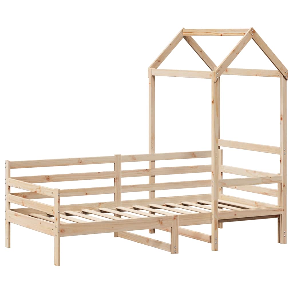 daybed med tag 80x200 cm massivt fyrretræ