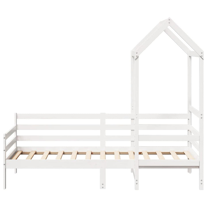 daybed med tag 80x200 cm massivt fyrretræ hvid