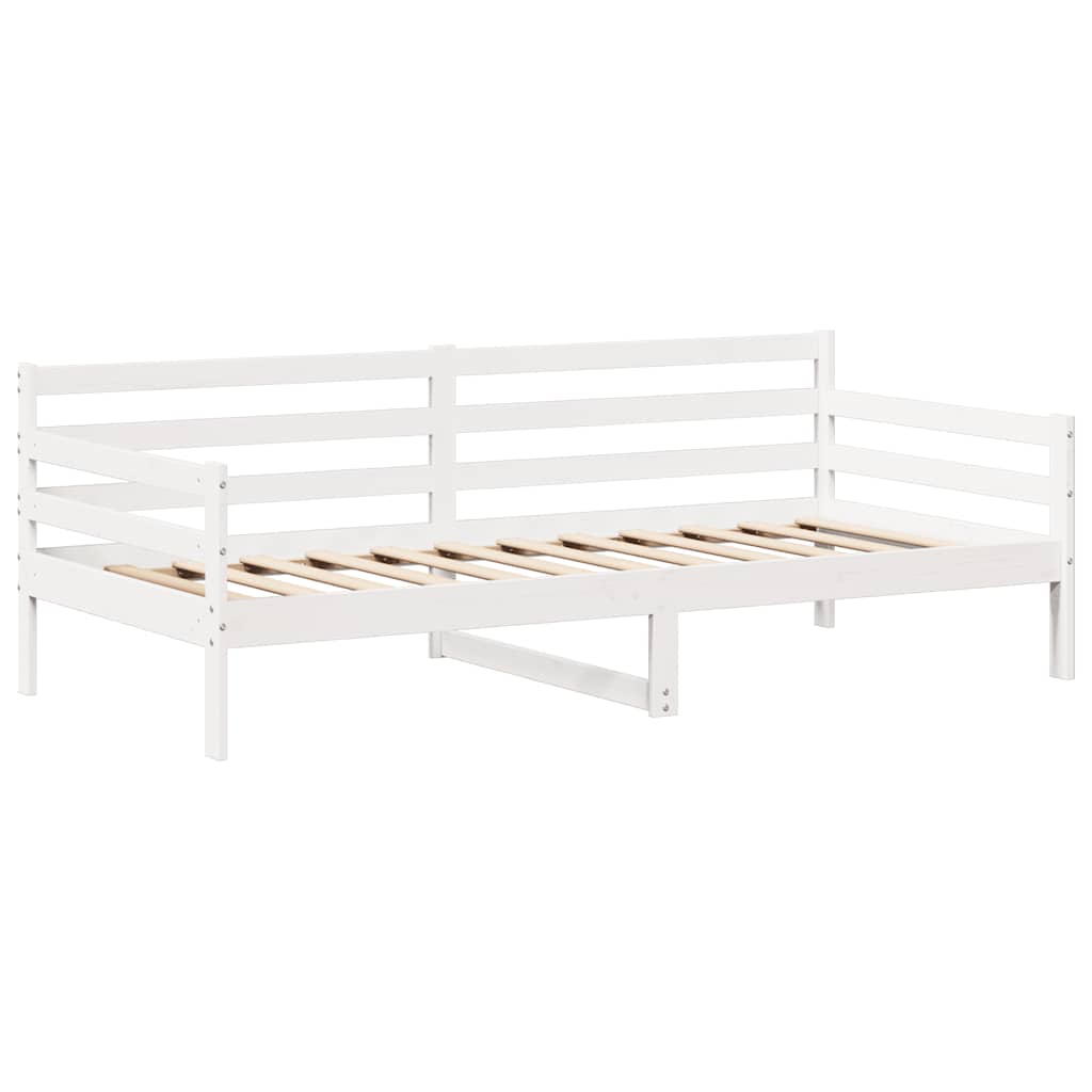 daybed med tag 80x200 cm massivt fyrretræ hvid