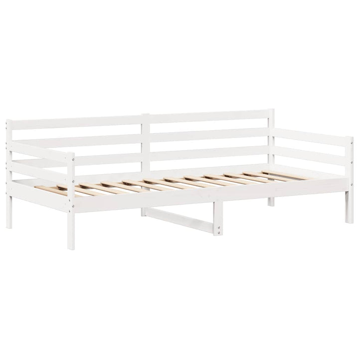 daybed med tag 80x200 cm massivt fyrretræ hvid