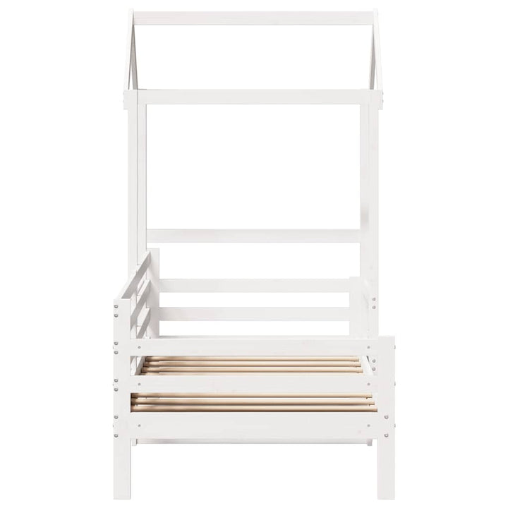 daybed med tag 80x200 cm massivt fyrretræ hvid