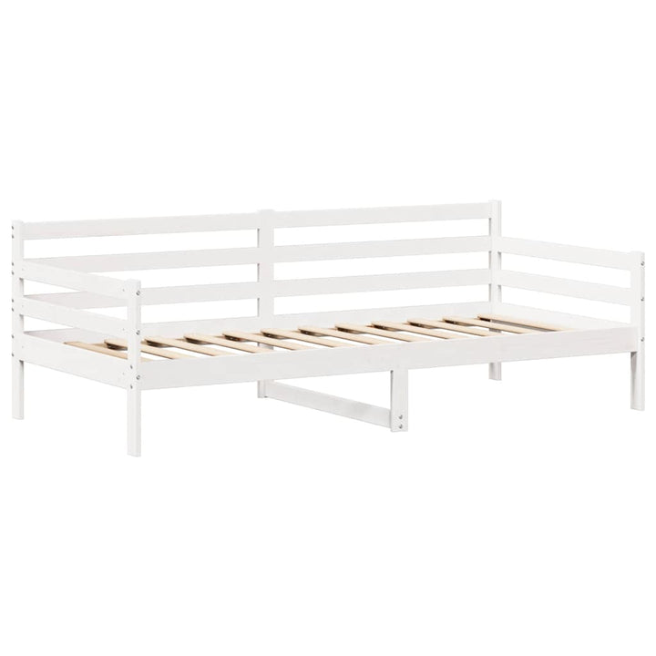 husseng med bænk 80x200 cm massivt fyrretræ hvid