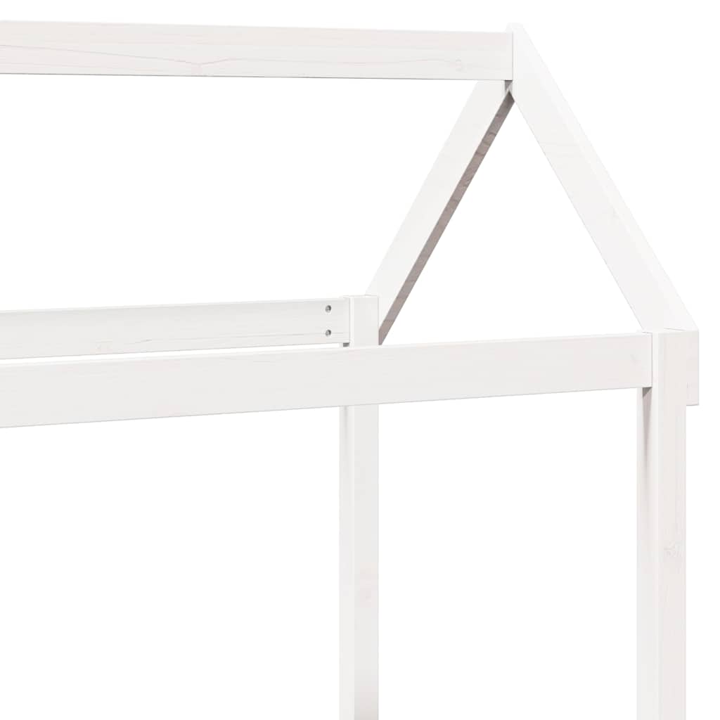 daybed med tag 80x200 cm massivt fyrretræ hvid