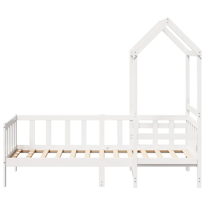 husseng med bænk 80x200 cm massivt fyrretræ hvid