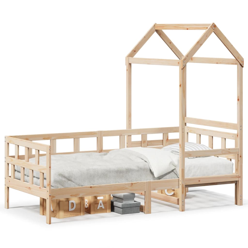 daybed med tag 80x200 cm massivt fyrretræ
