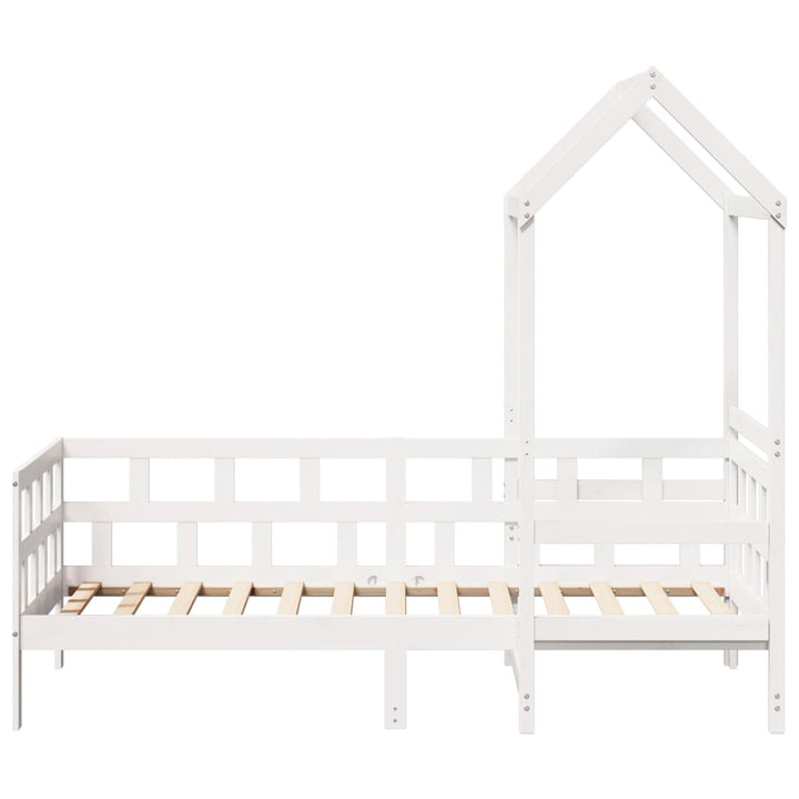 daybed med tag 80x200 cm massivt fyrretræ hvid