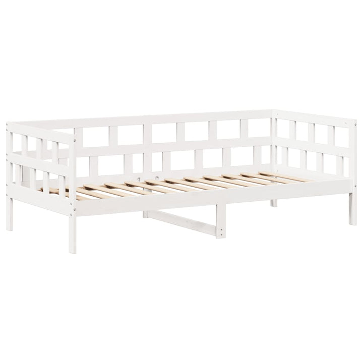 daybed med tag 80x200 cm massivt fyrretræ hvid