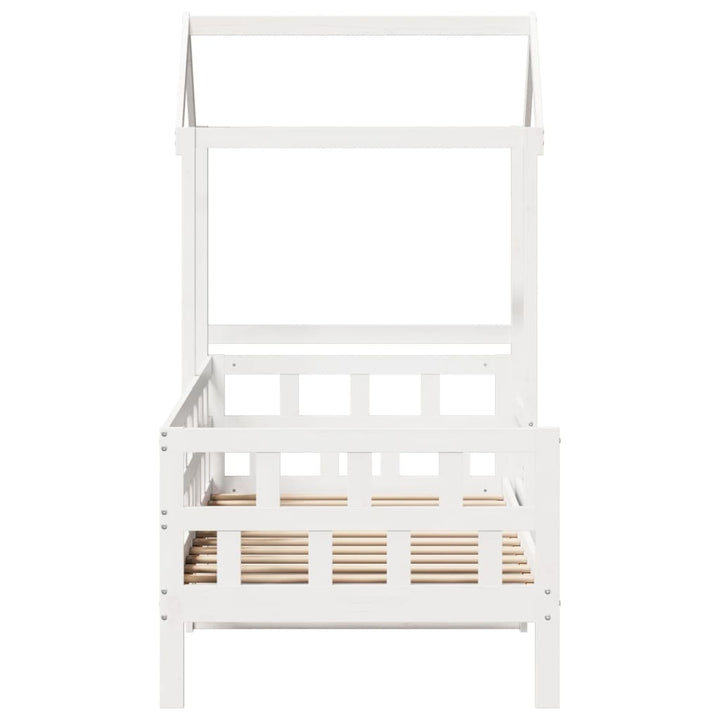 daybed med tag 80x200 cm massivt fyrretræ hvid