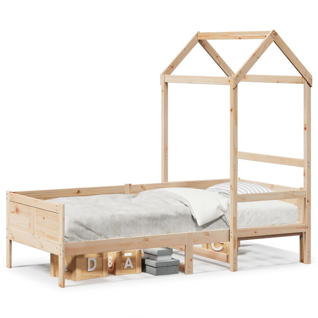 daybed med tag 80x200 cm massivt fyrretræ