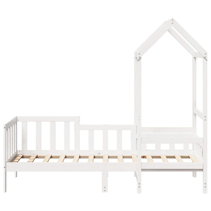 daybed med tag 80x200 cm massivt fyrretræ hvid