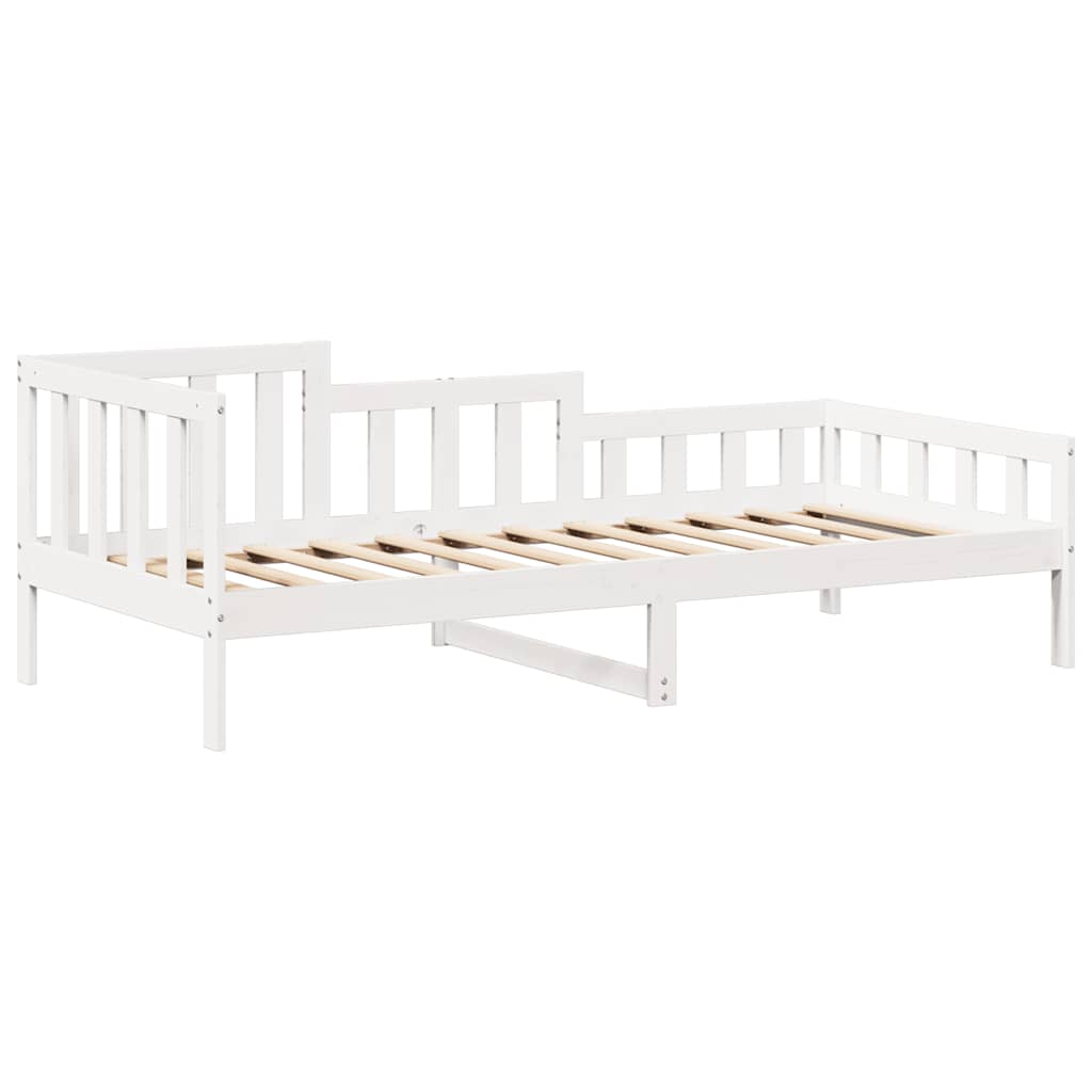 daybed med tag 80x200 cm massivt fyrretræ hvid