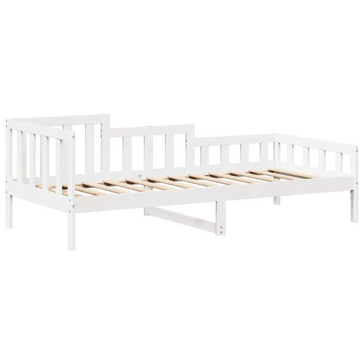 daybed med tag 80x200 cm massivt fyrretræ hvid